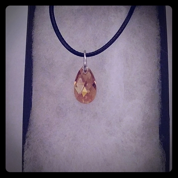 Jewelry - Illusion Gold Crystal Teardrop Necklace